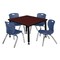 Regency Tables > Height Adjustable > Square Table & Chair Sets, 30 W, 30 L, 23-37 H, Mahogany TB3030MHAPBK45NV - alternate 1